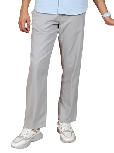 Image of Highlander Men's Ankle-Length Straight Fit Trousers | Modern Style & Comfort | Perfect for Casual & Formal Wear | Trouser for Men | Men Trousers | Trousers for Man | Pants for Man