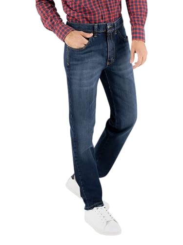 Club of Comfort - Herren Hose Henry 6516 - blau (gewaschen) Größe: 38/32