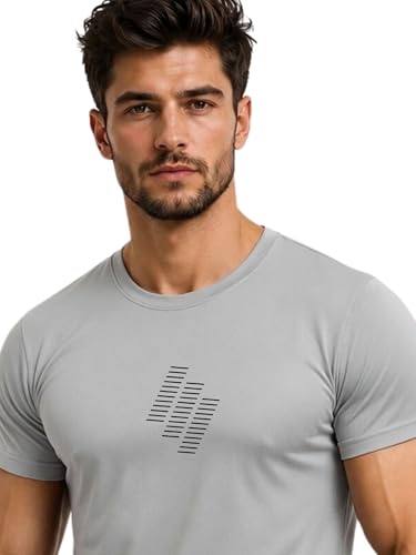 Image of 3Colors Men's Active Polyester T-Shirt | Quick Dry Gym Workout Tee | Stretch Sports Round Neck Running T-Shirt-STEPUP LINE