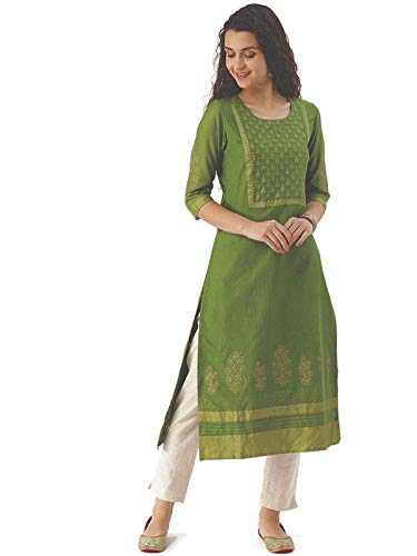 zari border kurtis