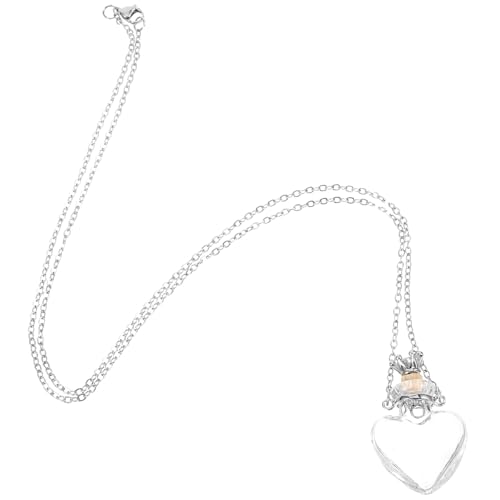 ibasenice Collar Mujer con Colgante Vial de Aceite Esencial Acero...