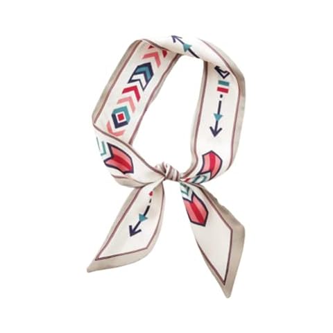 Chic Stories Green White Pattern Scarf 5x90 Women's Fashion Scarves Gift for Her Accessories Neckerchief (White, 5x90) Cover