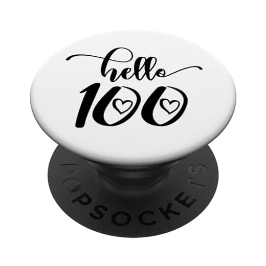 Cumpleaños 100, para mujeres, Hello 100, 100 años lindo PopSockets PopGrip Intercambiable