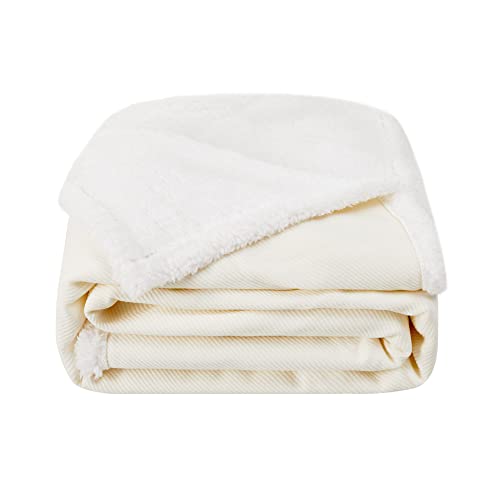 Deconovo 毛布 ひざ掛け ハーフケット ブランケット 150x200cm ベージュ 柔らかい 寒さ対策