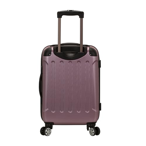 Image of Rockland London Hardside Spinner Wheel Luggage Set, Pink, Carry-On 20-Inch and Tote 14-Inch (F1902-PINK)