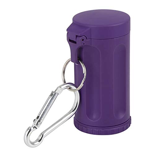 Image of X AUTOHAUX Portable Car Smokeless Windproof Ashtray with Keychain Lid Purple