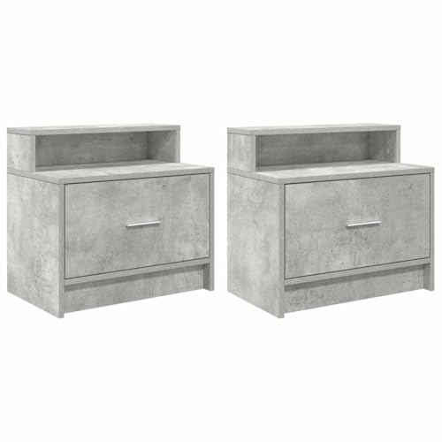 Armoire de rangement avec étagère de nuit lot de 2 en bois durable - 4