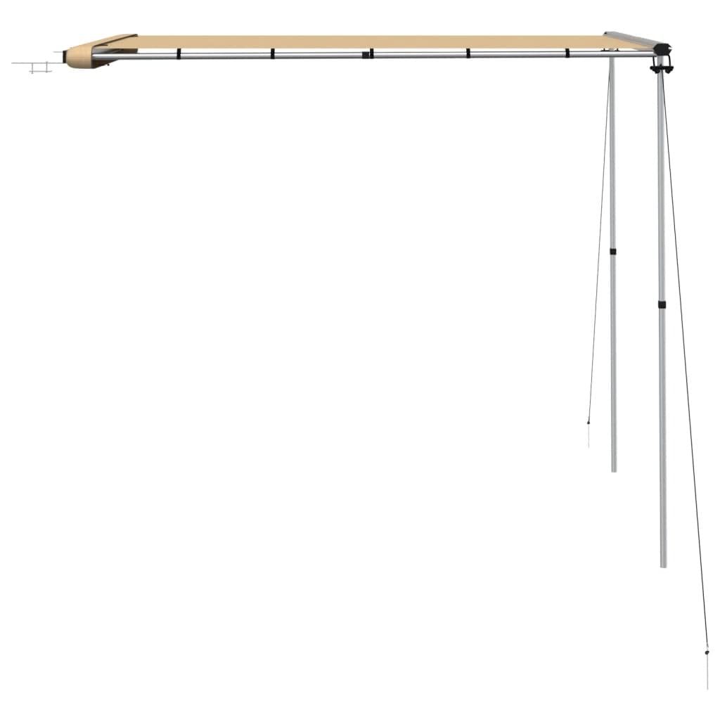INLIFE Wohnwagen-Markise 2,4x2,5x2,15 m Beige,10.5kg,148139