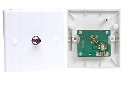 Single F Type Coax COAXIAL Wall Socket Plate TV Virgin Cable Sky