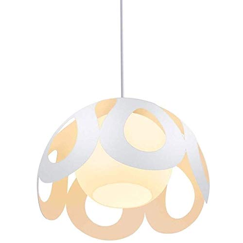 Lustre à abat-jour en métal creux et suspension haut de gamme moderne E27