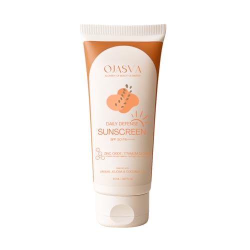 Image of Daily Defense Sunscreen SPF 50 PA++++ | Broad Spectrum UV Protection | 100% Natural | With Zinc Oxide, Titanium Dioxide & Organic Oils | Non-Greasy, Water-Resistant | For All Skin Types | 50ml
