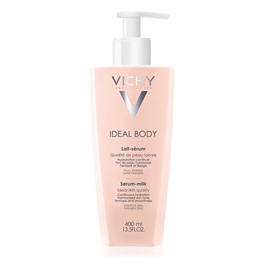 Vichy Idéal Body Milk 400ml - loción corporal (Piel mixta, Piel seca, Piel normal, Piel grasosa, Piel sensible, Wet skin, Anti-drying, Firming, Hydrating, Suavizar, Frasco dispensador)