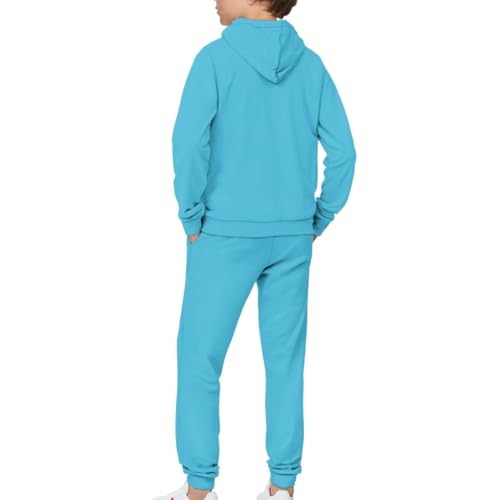 Girls Sweatsuit Set Size 5-12 Casual 2 Piece Long Sleeve Tracksuit Set Kids Hoodie and Jogger Pant with Pocket3