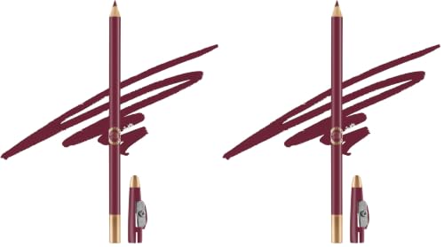 Image of Colors Queen Matte Eyeliner & Lip Liner Enriched with Vitamin A & E | Smooth Application | Highly Pigmented | Long Lasting Lip Liner Pencil with Inbuilt Sharpener (13 - Maroon) (Pack of 2)