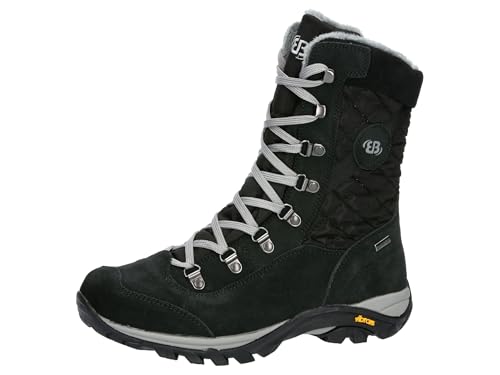 Brütting Damen Fenella Schneestiefel, schwarz/grau, 40 EU