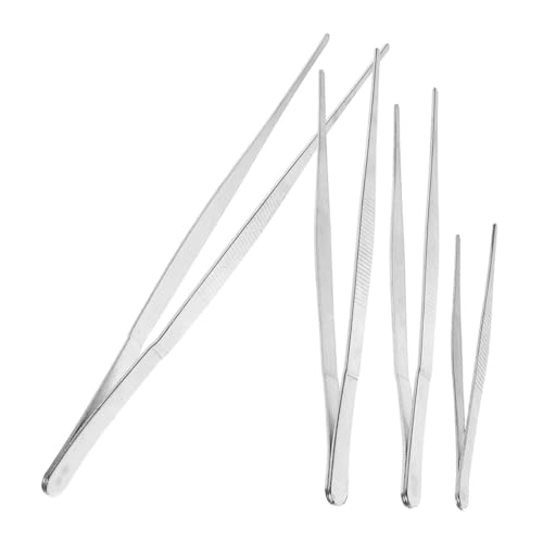 BEBEMOKO Multi-use Professional Stainless Steel Tweezers Set for Gardening Home and Special Occasions