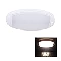 Facon 12V RV Oval Pancake Light, Length: 6'', 4000K Nature White Light, 12Volt Interior RV Ceiling Dome Light with On/Off Switch, for RV Motorhomes Camper Caravan Trailer Boat