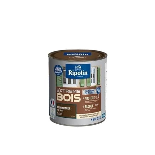 RIPOLIN - Peinture pour Bois Intérieur/Extérieur - Sans Sous-couche Ultra-couvrant - Résiste aux Intempéries, UV et Chocs - Protège et Magnifie -...