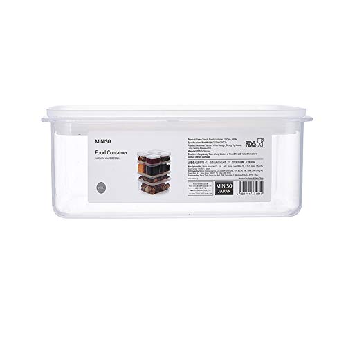 Image of MINISO Plastic Container - 2100 ml, White
