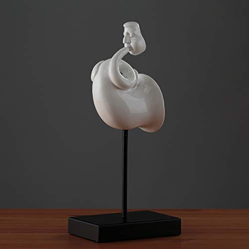 Statue de personnage musical en résine : une sculpture artisanale élégante pour salon