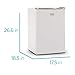 BLACK+DECKER 2.5 Cu. Ft. Compact Refrigerator, ENERGY STAR Certified, Single Door Mini Fridge with Chiller Compartment, Personal Fridge for Home or Dorm Room, R600a Refrigerant, BCRK25W, White
