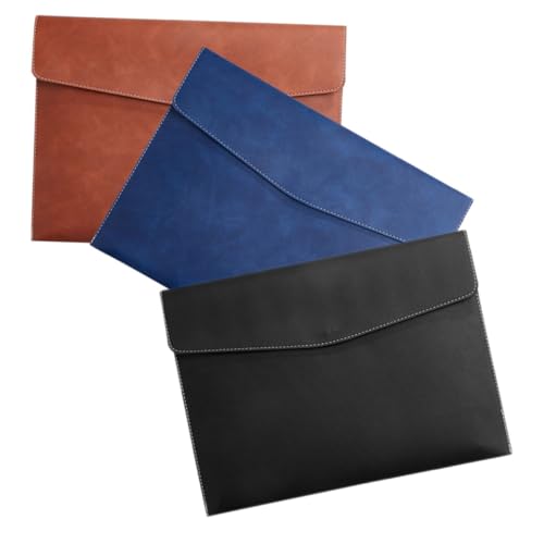 Sacoche de rangement documents en cuir synthétique, organiseur grand format style premium