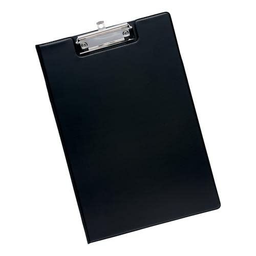 5 Star Office Fold-Over Clipboard with Front Pocket Foolscap Black + Free finchley Refill Pen (3)