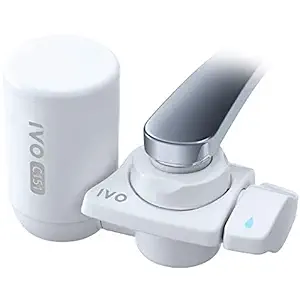 IVO Tap Water Filter System for Standard Faucets 4-Stages with NSF-Approved Microfiltration Technology Removes Chlorine, Rust, Sediments and Microscopic Contaminants Retains Healthy Minerals