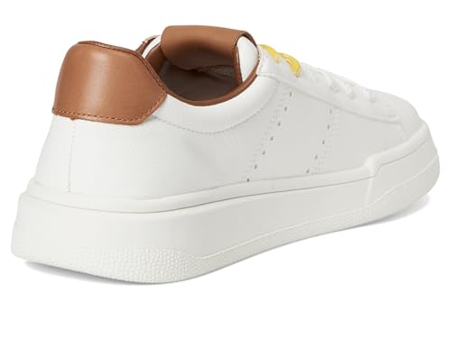 Steve Madden Women's Marvin Sneaker, White/Tan, 7