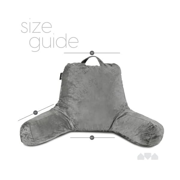 Milliard Reading Pillow with Shredded Memory Foam, Large Adult Backrest