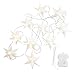 Produktbild OVILUM Stern Lichterkette 3D mit LED Beleuchtung | 10 Sterne | weiß | Ø 12 cm | 3D Stern mit 15 Spitzen | wetterfest | Garten Deko, Wohnzimmer, Weihnachtsdeko | mit Timer | batteriebetrieben