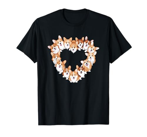 Heart pembroke welsh corgi corgis t-shirt