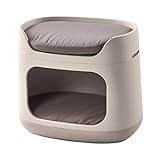 CURVER(カーバー) ペットハウス ベージュ 取り外し可能 ペットハウス ねこちぐら 猫 犬 キャリー 樹脂 お手入れ簡単 スペイン製