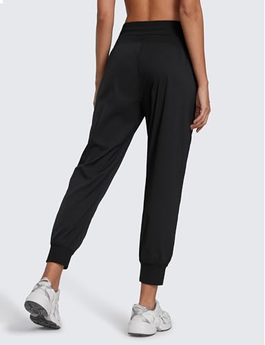 Image of CRZ YOGA Ease Line Joggers 26 inch /28.5 inch /30.5 inch | Casual, Lightweight, Ruched Design, Pockets, for Women