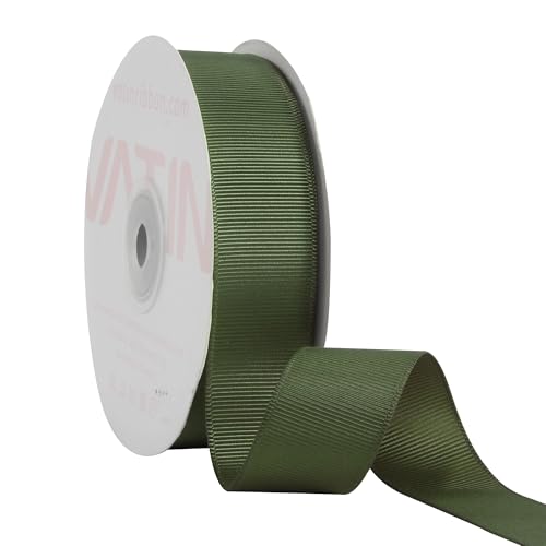 VATIN Deep Sage Green Grosgrain Ribbon