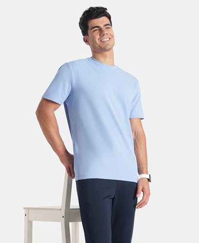 Image of Jockey AM74 Men Microfiber Fabric Round Neck Half Sleeve T-Shirt with StayFresh Treatment