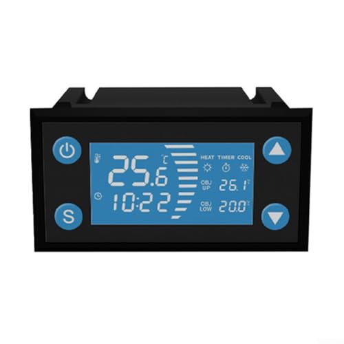 W1213 Controlador de temperatura inteligente digital con temporizador y sonda de sensor para un control preciso de calefacción y refrigeración