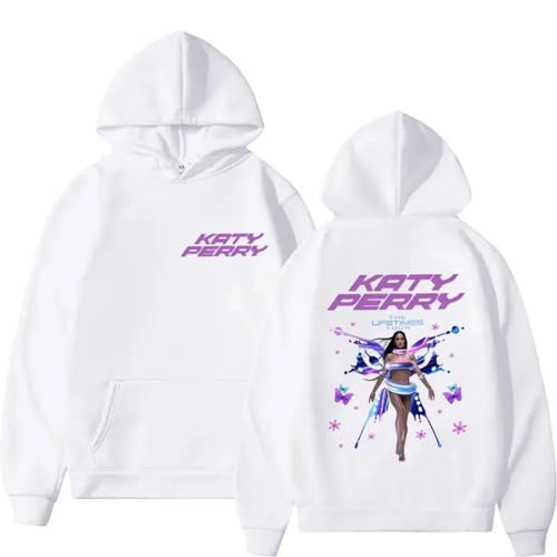 Photo de FAEWARE Sweat À Capuche Katy Perry Tour Merch Unisexe Coupe Ample Style Y2K Hoodie De Sport Décontracté-White||XX_l