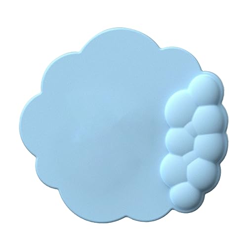 POENVFPO Soporte de La Almohadilla del Mouse Ergonómico en La Nube La Espuma de La Memoria Evitando el Deslizamiento, el Diseño de Nubes Lindas para Hombres, Hombres No Numerosos, 1 Paquete (#4)