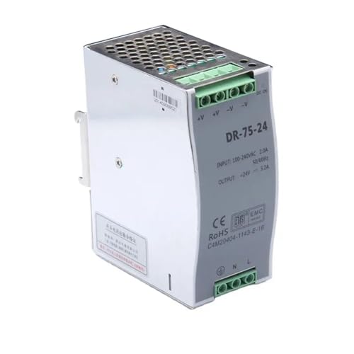 Single Output Switching Power Supply Industrial Din Rail Transformer 75W 12V 24V Wide Range Input(24V)