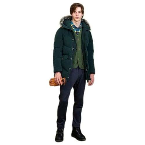 [ジョセフアブード] ECO撥水/ECOファー/9ポケット/ユニセックス PE／NYピーチダウン コート 黄緑系 M