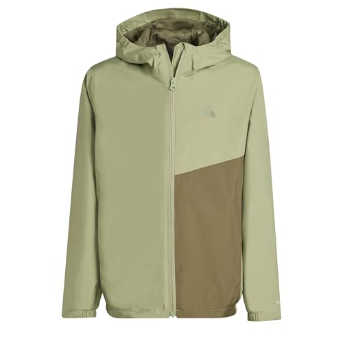 adidas Unisex Kids Terrex Kids Multi 2 Layer CLIMAPROOF Rain Jacket tent green/olive strata 13-14 Years