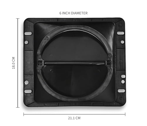 Range Hood/Kitchen Chimney Check Valve (6Inch Diameter) | Auto ON/Off | Adapter Kitchen Exhaust Valve | Colour- Black (160 mm) | 1pcs - Image 2