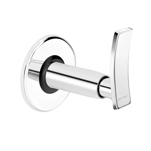 Image of Plantex Concealed Stop Cock /15mm Pure Brass Concealed Stop Valve Tap for Bathroom with Teflon Tape & Brass Adjustable Wall Flange - (Star, Chrome)