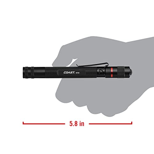 Coast® Hp3R 385 Lumen Rechargeable Led Penlight With Twist Focus™, Black #TOP7
