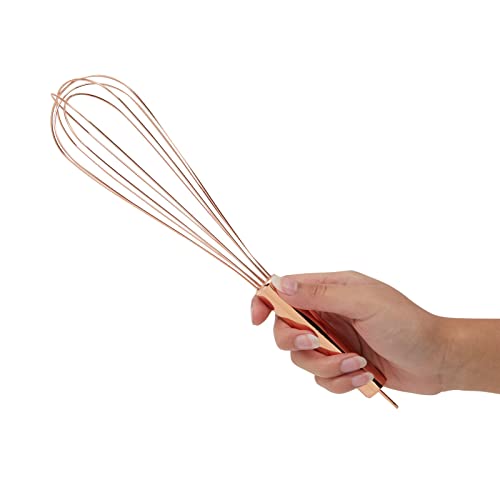 Copper Balloon Whisk, Handheld Stainless Steel Coated Wire For Egg Whisking, Blending, Beating, Stirring (12 Inches) #TOP2