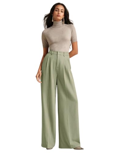 Image of KOTTY Womens Solid Lightweight Ghostly Green Pant