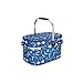 Kosz Piknikowy Przenośny izolowany Chłodnica Torba Piknik Kosz szczelna z aluminiowym uchwytem torba piknikowa na Kemping (Color : Blue, Rozmiar : 49 * 32 * 27cm)