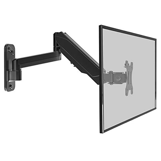 WORLDLIFT Soporte Monitor Pared de PC y TV, para Pantallas 17 a 32 Pulgadas, Monitor Ajustable con Resorte de Gas Soporte de Brazo, VESA 75x75 /100x100 mm, Peso 8 kg