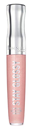 Rimmel Stay Glossy Lip Gloss - Non-Sticky and Lightweight Formula for Lip Color and Shine - 110 Dorchester Rose, .18oz